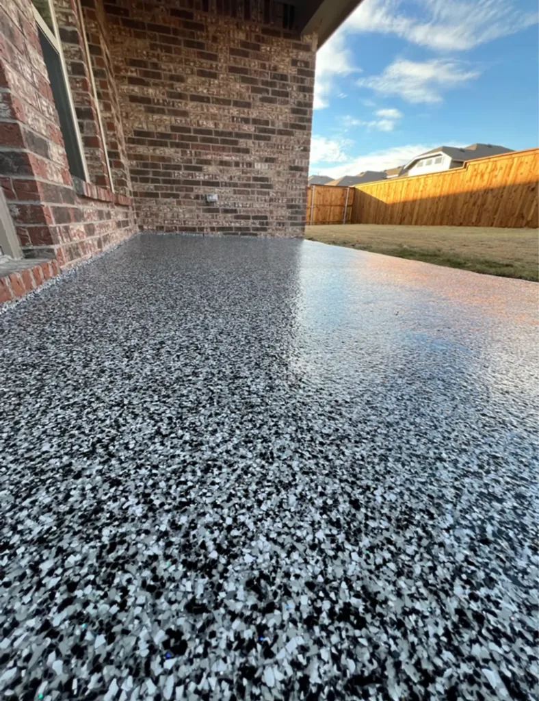 Backyard patio flake