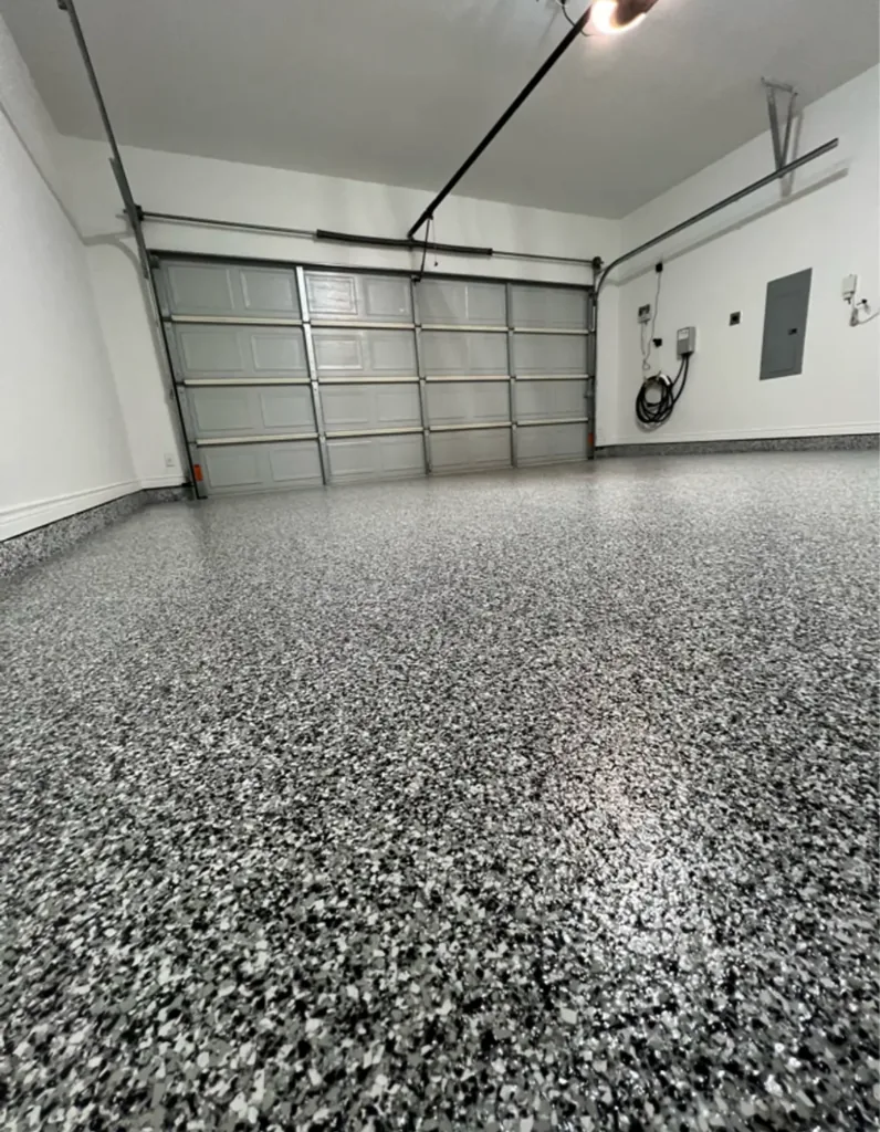 Flake garage floor